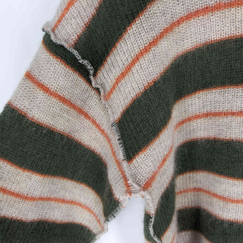 タイムイズオン Time is on KID MOHAIR STRIPED CREW メンズ JPN:0