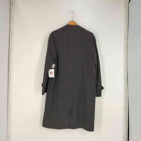 tsubame coat チェック ウール ステンカラーコート メンズ 99