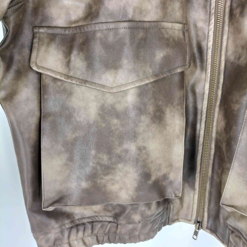 MUHET フェイクレザー ジップブルゾン レディース JPN:L