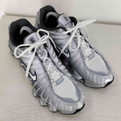ナイキ NIKE SHOX TL PRINT METALLIC SILVER/SUMMIT WHITE-WOLF GREY メンズ JPN:26.5