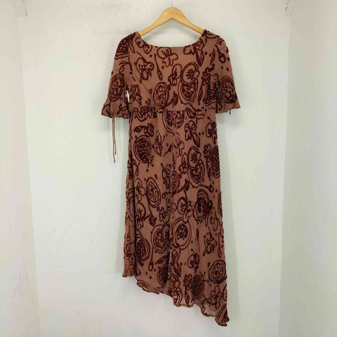 ROMEO GIGLI ロメオジリ シルク 花柄 アシンメトリーワンピース レディース 9AT