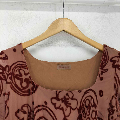 ROMEO GIGLI ロメオジリ シルク 花柄 アシンメトリーワンピース レディース 9AT