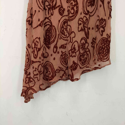 ROMEO GIGLI ロメオジリ シルク 花柄 アシンメトリーワンピース レディース 9AT