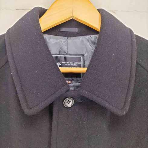 WORISS HAIGHLY VALUED カシミヤ混比翼ステンカラーコート メンズ 94A5