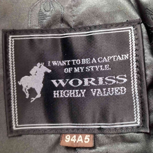 WORISS HAIGHLY VALUED カシミヤ混比翼ステンカラーコート メンズ 94A5