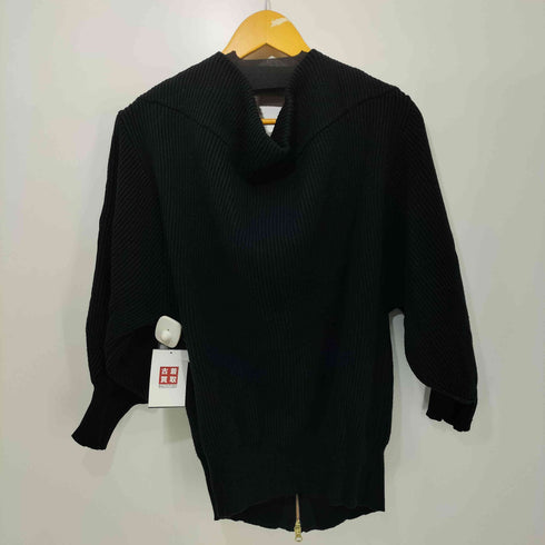 ドゥドゥ DouDou 25AW フロントジップニット 前後2way オフショルダー レディース JPN:2