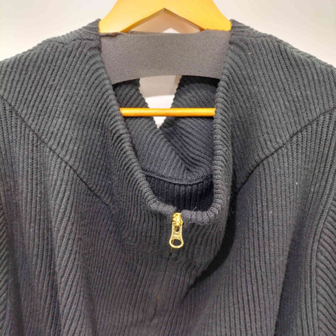 ドゥドゥ DouDou 25AW フロントジップニット 前後2way オフショルダー レディース JPN:2
