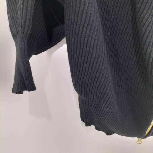 ドゥドゥ DouDou 25AW フロントジップニット 前後2way オフショルダー レディース JPN:2
