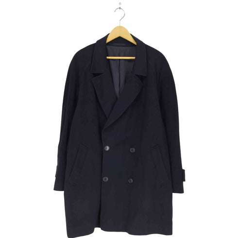 カシミヤ100ダブルチェスターコート メンズ LL