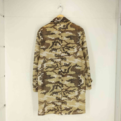 コムデギャルソンシャツ COMME des GARCONS SHIRT カモフラメッシュステンカラーコート メンズ S