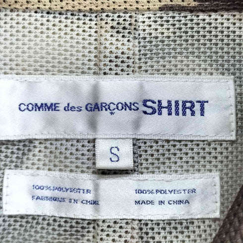 コムデギャルソンシャツ COMME des GARCONS SHIRT カモフラメッシュステンカラーコート メンズ S