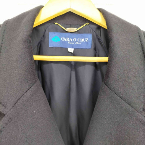 CARA O CRUZ カシミヤ100ダブルチェスターコート レディース 9
