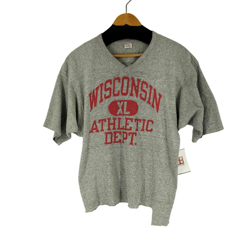 チャンピオン Champion 80S トリコタグ 3段カレッジプリント S/S Vネック Tシャツ メンズ JPN:XL