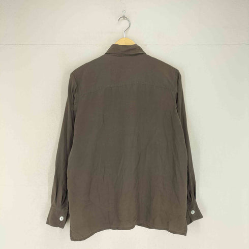 シェルボタン シルク100 L/Sシャツ レディース S