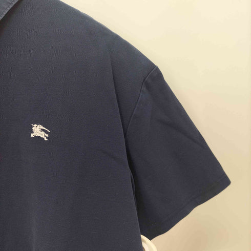 バーバリーブラックレーベル BURBERRY BLACK LABEL ワンポイント 刺繍 ポロシャツ メンズ JPN:4