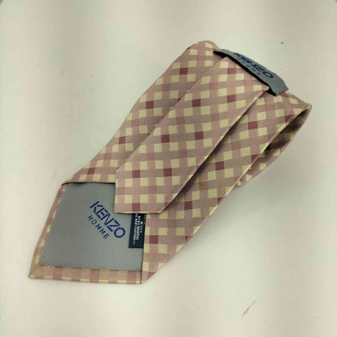 ケンゾーオム KENZO HOMME シルク100 チェック柄 ネクタイ メンズ
