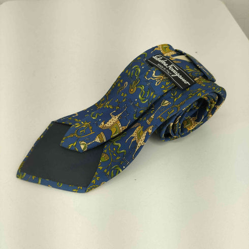 サルヴァトーレフェラガモ Salvatore Ferragamo アニマル柄 ネクタイ メンズ