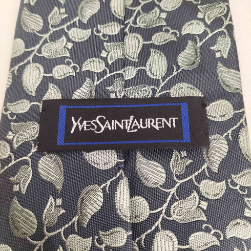 イヴサンローラン Yves Saint Laurent 花柄 シルクネクタイ メンズ