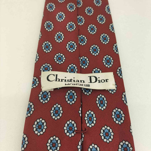 クリスチャンディオール Christian Dior シルク100 ドット柄 ネクタイ メンズ