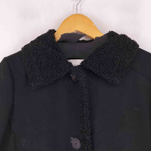 ザラ ZARA フェイクスエード ボアコート レディース import:M