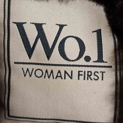 WO 1 WOMAN FISRT ファーフード ボアライナー付き 玉虫 ダブルジップ コート レディース