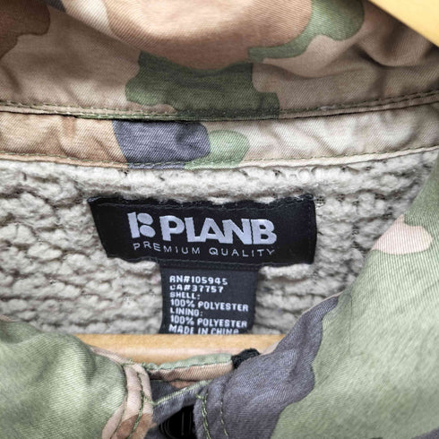 PLAN B 裏ボア 迷彩 ジップアップジャケット メンズ import:M