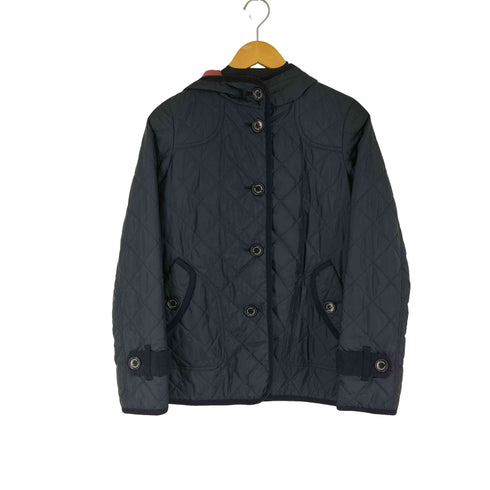 ブルーレーベルクレストブリッジ BLUE LABEL CRESTBRIDGE 裏地チェック柄 キルティングフーデッドジャケット レディース JPN:38