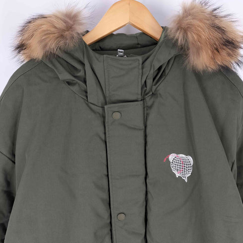 ハイパンダ HIPANDA ラクーンファー パテッド モッズコート メンズ import:XXL