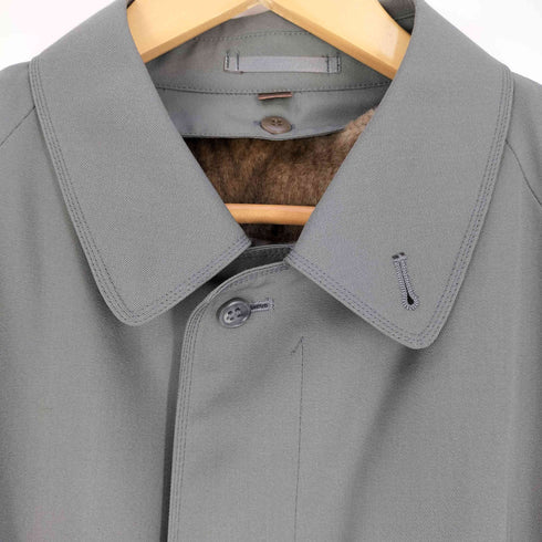 MR.YORK ファーライナー 玉虫 ステンカラーコート メンズ 92A5