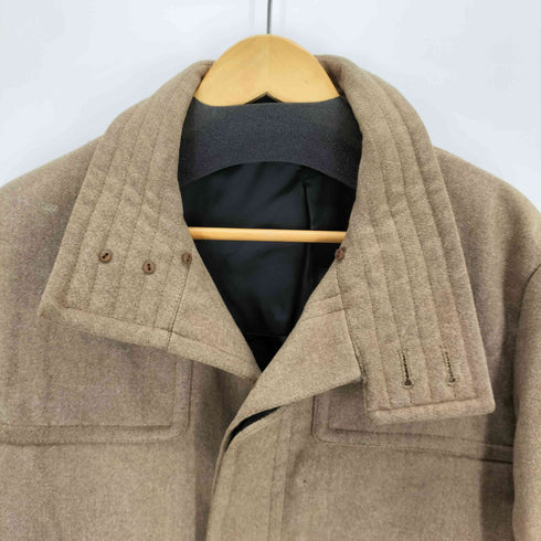 ゴーサンゴーイチプールオム 5351 POUR LES HOMMES ウールポリ比翼ステンカラーコート メンズ JPN:3