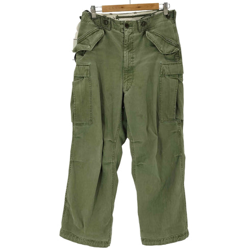 ユーエスアーミー U.S. ARMY 50S TROUSERS SHELL FIELD M-1951 M-51 VIDAL ALVAREZ & CO PRENTICE ジップ コットンサテン フィールド カーゴ パンツ 1951年製 メンズ REGUAR SM
