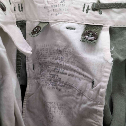 ユーエスアーミー U.S. ARMY 50S TROUSERS SHELL FIELD M-1951 M-51 VIDAL ALVAREZ & CO PRENTICE ジップ コットンサテン フィールド カーゴ パンツ 1951年製 メンズ REGUAR SM