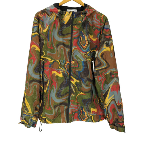 ROUND TWO 23AW Mineral Swirling Jacket ミネラル スワリング ジャケット マーブル 総柄 裏地メッシュ マウンテン パーカー 裾ドローコード メンズ import:M