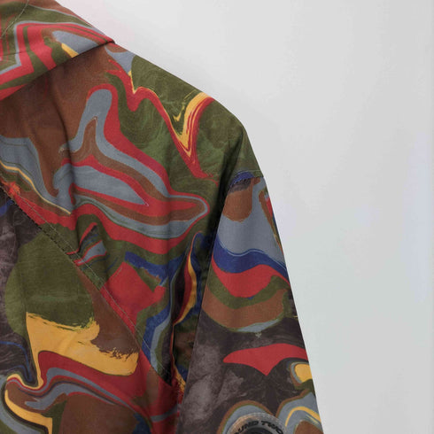 ROUND TWO 23AW Mineral Swirling Jacket ミネラル スワリング ジャケット マーブル 総柄 裏地メッシュ マウンテン パーカー 裾ドローコード メンズ import:M