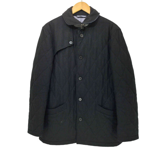 ランバンオンブルー LANVIN en Bleu チンストラップ 丸襟 キルティング ジャケット メンズ