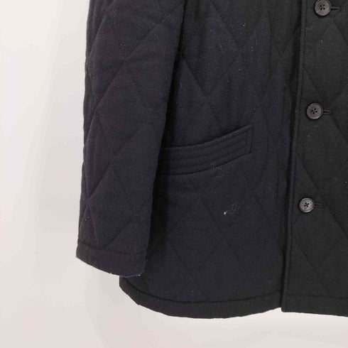 ランバンオンブルー LANVIN en Bleu チンストラップ 丸襟 キルティング ジャケット メンズ