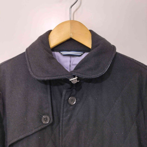 ランバンオンブルー LANVIN en Bleu チンストラップ 丸襟 キルティング ジャケット メンズ