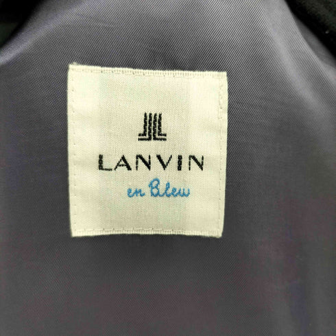 ランバンオンブルー LANVIN en Bleu チンストラップ 丸襟 キルティング ジャケット メンズ