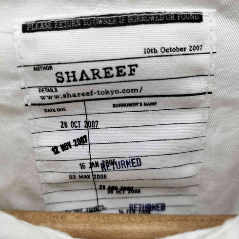 シャリーフ SHAREEF フロントフラワー エンブロイダリー レーヨン 半袖シャツ 花刺繍 メンズ JPN:1