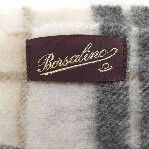 ボルサリーノ Borsalino ウール チェック マフラー メンズ