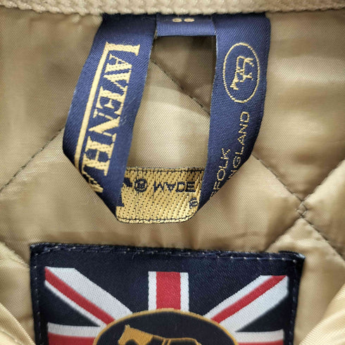 ラベンハム LAVENHAM 英国製 裏地キルティング ダイヤ キルト フーデット ジャケット レディース 36