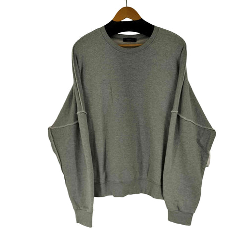 ARRANGE ダメージ加工 ステッチデザインワイドスウェットプルオーバー レディース