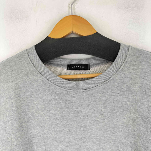 ARRANGE ダメージ加工 ステッチデザインワイドスウェットプルオーバー レディース