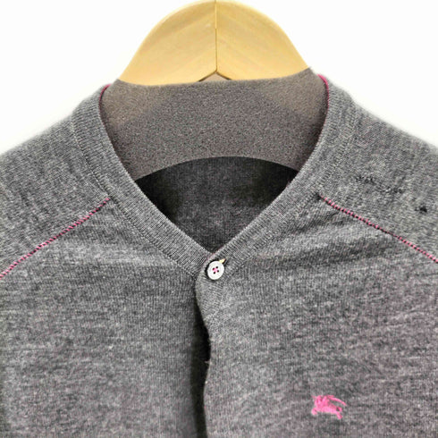 バーバリーブラックレーベル BURBERRY BLACK LABEL ロゴ刺繍ウールニット メンズ JPN:3