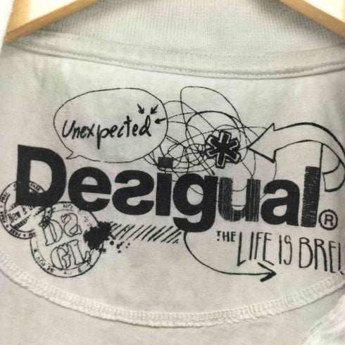 デシグアル Desigual 総柄 デザイン ポロシャツ メンズ import:XL