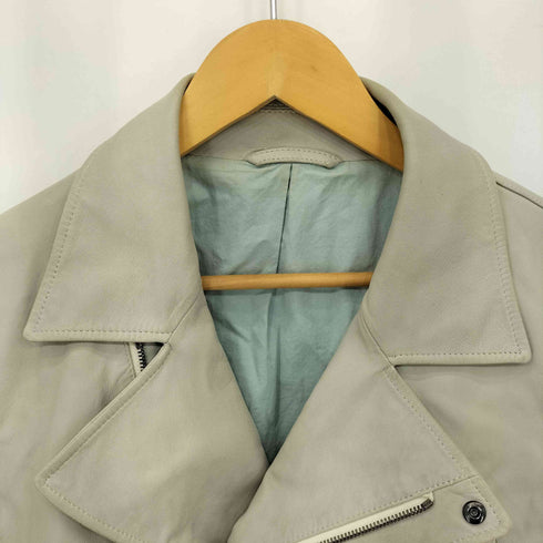 ピーエスポールスミス PS Paul Smith ラムレザー ダブルライダースジャケット メンズ import:L