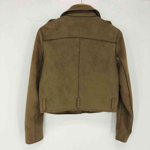 ザラ ZARA フェイクスエード 短丈 ライダースジャケット レディース import:S
