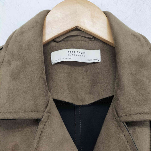 ザラ ZARA フェイクスエード 短丈 ライダースジャケット レディース import:S