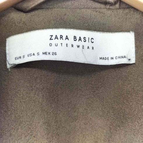 ザラ ZARA フェイクスエード 短丈 ライダースジャケット レディース import:S