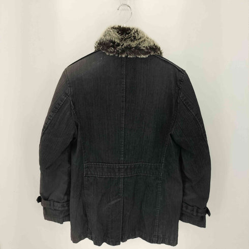 LAFORM フェイクファー ヘリンボーン柄 スリム コート Y2K メンズ import:M